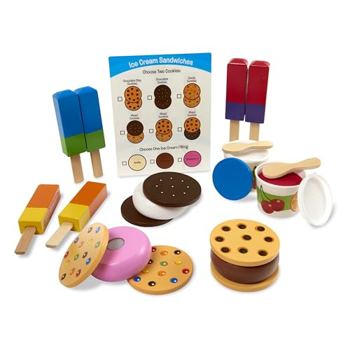 24-Piece Melissa & Doug Kids' Frozen Treats Ice Cream Play Set
