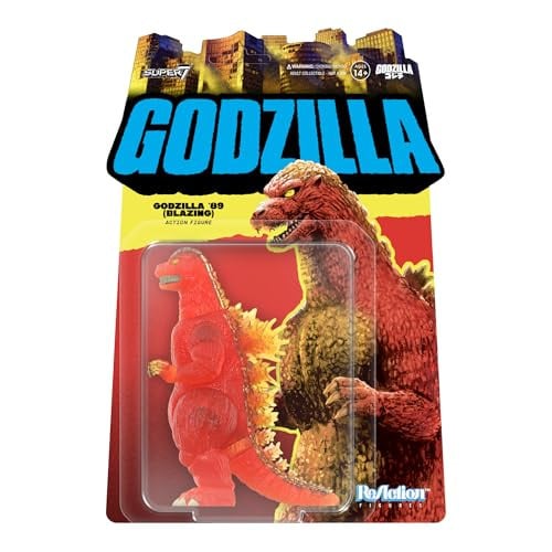 Super7 Toho Reaction Figures Wave: Godzilla Action Figure (1989, Blazing) 3.75" Deal