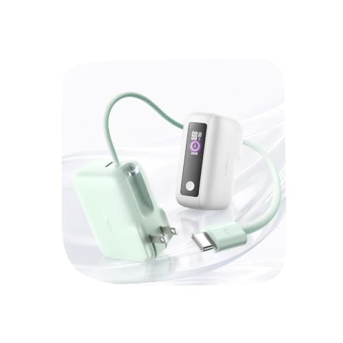 LISEN 3-in-1 Fast Travel Charger with Built-in Cable, 35W Power Bank