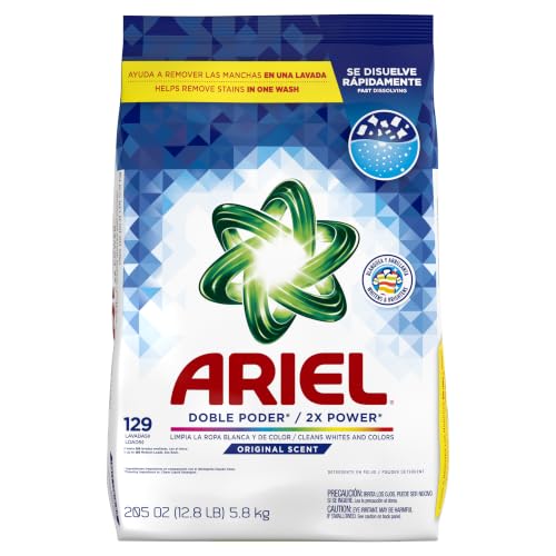 Ariel Original Scent Powder Laundry Detergent, 5.8 kg, 129 Loads