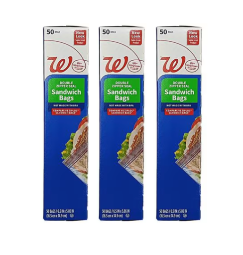 Walgreens Complete Home Food Storage Bags (20-Ct Gallon Storage or 20-Ct Quart Freezer)
