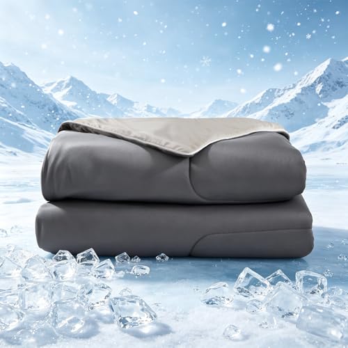 Cosybay Double-Sided Cold Tech Fabric Cooling Comforter (Full/Queen, Grey)