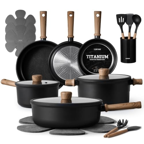 CAROTE 21pcs Pots and Pans Set