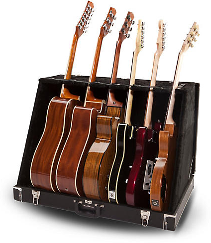Road Runner RRGS6 6-Guitar Stand Case Black Tolex