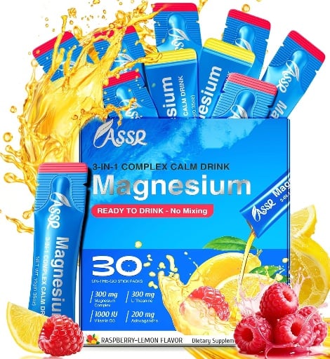 ASSR Magnesium Calm Cortisol Reducer Drink Sleep Aid Supplement