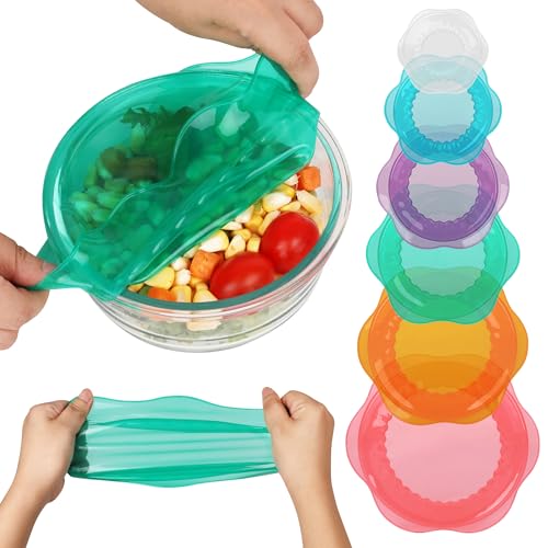 6-Pack Silicone Stretch Lids for Food Storage
