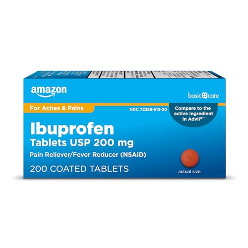 Amazon Basic Care Ibuprofen Tablets 200 Count