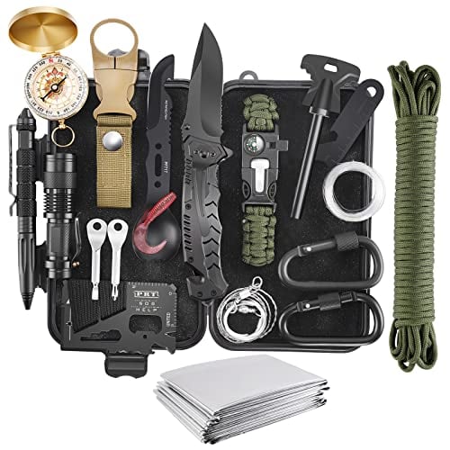 22-in-1 Emergency Survival Kit w/ Waterproof Case