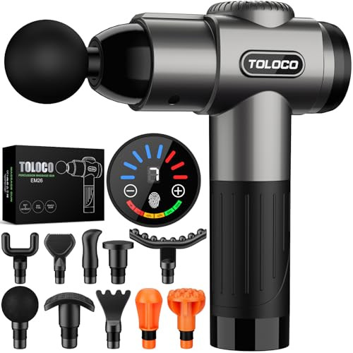 TOLOCO Deep Tissue Massage Gun with 10 Massage Heads Deal