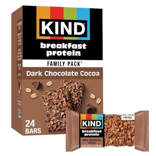 KIND Breakfast Protein Bars Dark Chocolate Cocoa 12-Pack Deal
