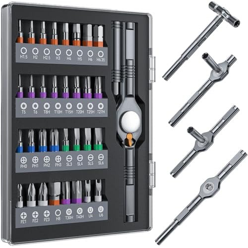 WESDUT 32-in-1 T-Handle Magnetic Ratchet Screwdriver Set