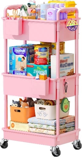 SUNALLY Baby Diaper Caddy Cart, 3 Tier Deal