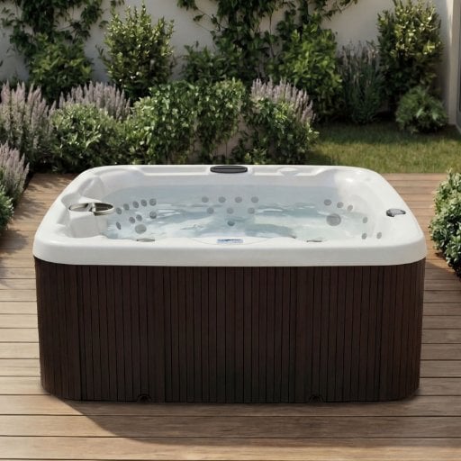 Lifesmart Spas LS600DX 7-Person 65-Jet Square Hot Tub with Ozonator