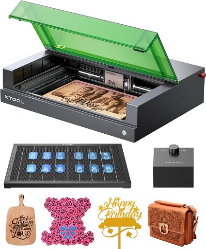 xTool S1 10W Laser Engraver with Air Assist & Honeycomb