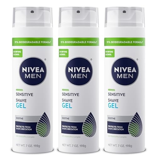 NIVEA Men Sensitive Shaving Gel 3-Pack Deal