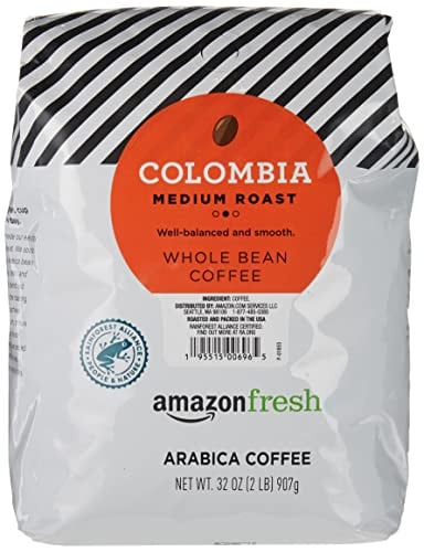 Amazon Fresh Colombia Whole Bean Coffee Medium Roast 32 Oz Deal