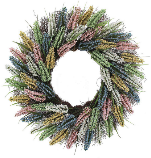 Pastel Tri Color Artificial Wreath Deal