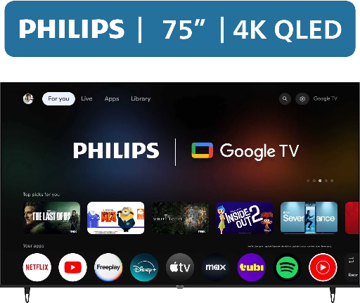Philips 75" 4K UHD QLED Google Smart TV Deal