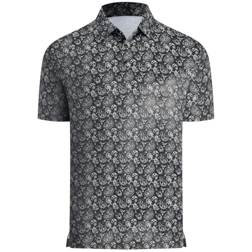 Esabel.C Men's Print Golf Shirt Breeze Polo Shirt