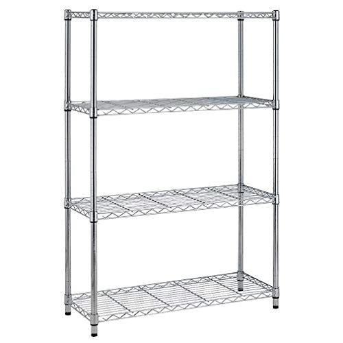 BestOffice 4-Shelf Heavy-Duty Metal Wire Storage Rack in Chrome (54"x36"x14") Deal
