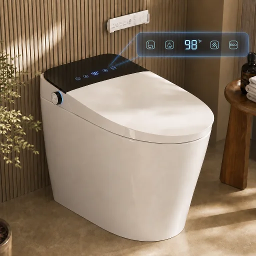 DeerValley Elongated Smart Toilet With Bidet w/ Heated Seat and Remote Deal