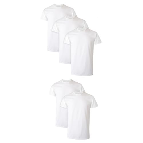 Hanes Men's Performance Undershirt X-Temp Moisture-Wicking Crewneck White 5-Pack