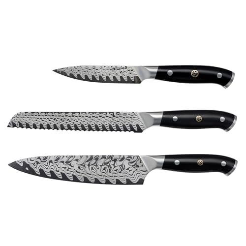 HENCKELS Compass Damascus 3-pc Starter Damascus Knife Set