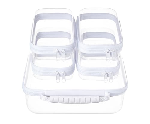 Clear Hard Shell Toiletry Travel Case with Handle Deal