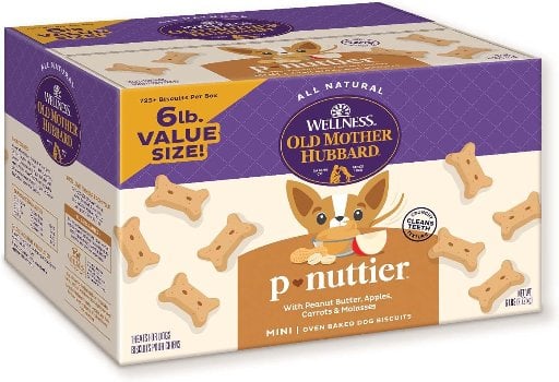 Wellness Old Mother Hubbard Classic P-Nuttier Dog Biscuits, Natural Training Treats, Peanut Butter Flavor, Mini Size, 6 lb Box  Deal