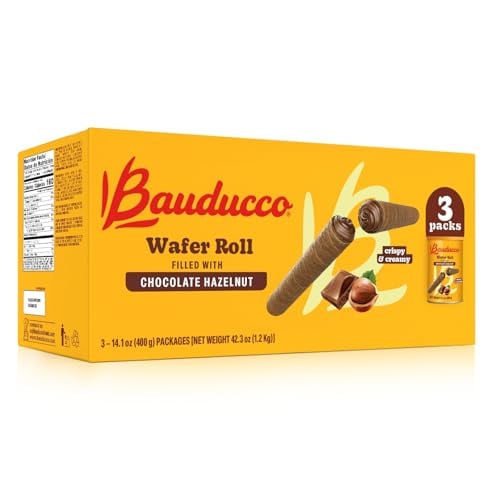 Bauducco Wafer Rolls 3-Pack 42.3-Oz (Chocolate Hazelnut)