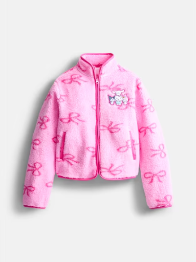 Sanrio Girls Hello Kitty Fleece Zip-Up Jacket Size 4-16