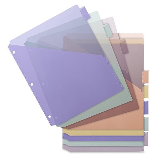 Business Source Pocket Index Dividers 8-Pack