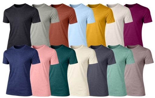 8-Pack Assorted Men’s Short Sleeve Fashion Stretch Rayon Tees Deal
