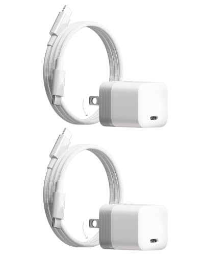 2-Pack CUKTECH 40W GaN USB-C Mini Wall Charger with Cables