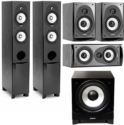 Energy Connoisseur 4.1 Home Theater Pack with 2x CF-30 Floors + CC-5 Center + CB-5 Bookshelves + ESW-C8 Sub Deal