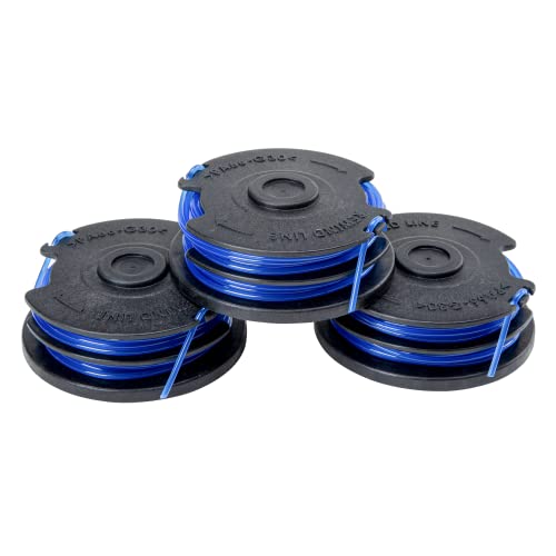 Greenworks 0.065" Dual Line Replacement String Trimmer Line Spool 3-Pack