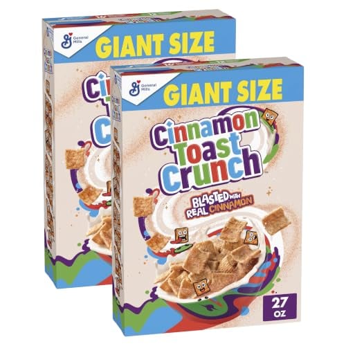 Original Cinnamon Toast Crunch Breakfast Cereal, 27 oz Giant Box (2-Pack)
