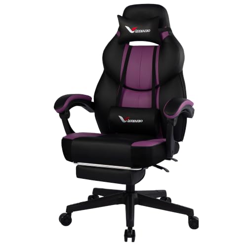 Leather Office Gaming Chair Purple Big and Tall Deal