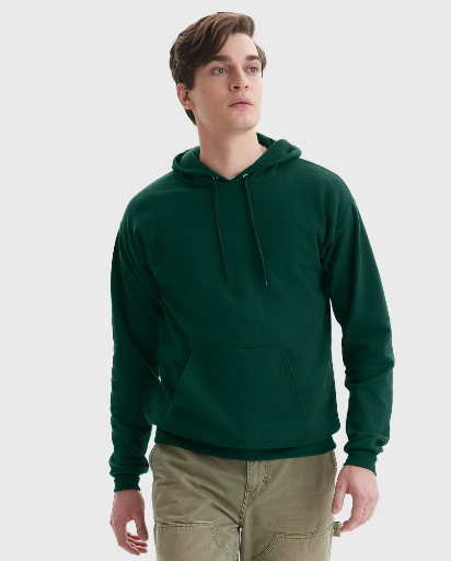 Hanes Men's EcoSmart Fleece Pullover Hoodie (S-5XL - Deep Forrest)