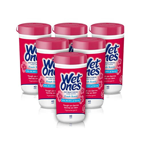 Wet Ones Antibacterial Hand Wipes Fresh Scent 6-Pack