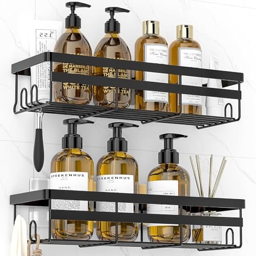 WOWBOX Shower Caddies 2 Pack - Adhesive Hanging Shower Shelf Deal