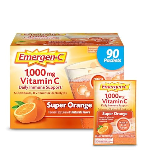 90-Count 0.32-Oz Emergen-C 1000mg Vitamin C Immune Support Powder (Super Orange) Deal