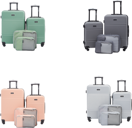 Wrangler 4-Piece ABS Spinner Luggage Set