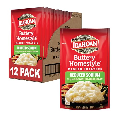 12-Pack 4-Oz Idahoan Reduced Sodium Mashed Potatoes (Buttery Homestyle)