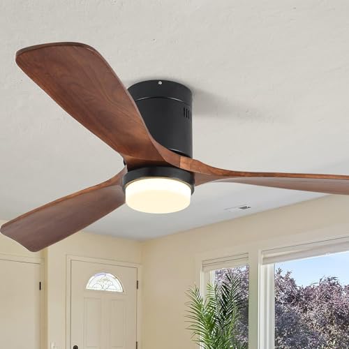 52-Inch Wood Ceiling Fan with Lights and Remote Deal