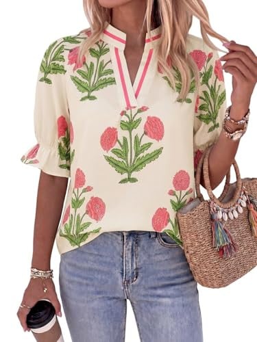Women's Summer Floral Blouse Deal