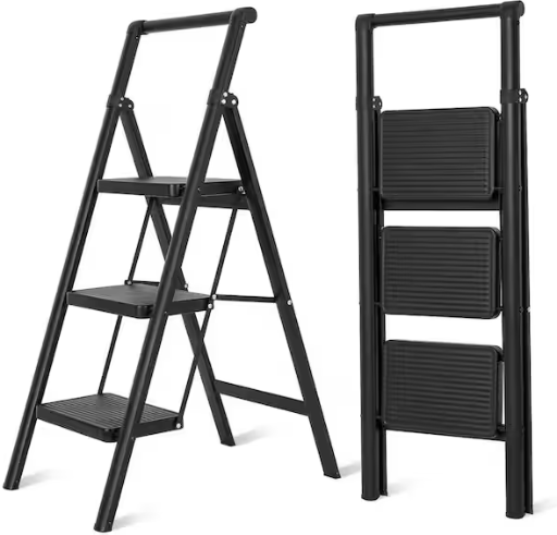 Tatayosi 3-Step Lightweight Steel Folding Step Stool Ladder Deal