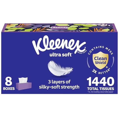 Kleenex Ultra Soft Facial Tissues 8-Pack 180-Count