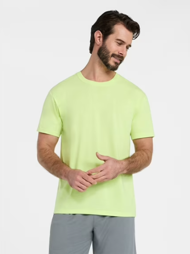 Athletic Works Men's and Big Men's Tri Blend Tee (Sonic Lime, Size L/2XL) Deal