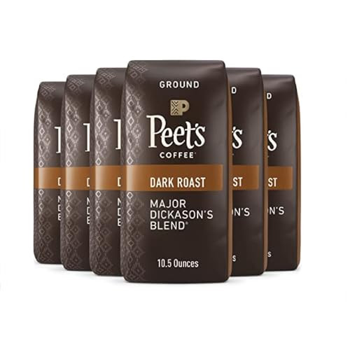 Peet's Ground Coffee Major Dickason's Blend Dark Roast 6-Pack